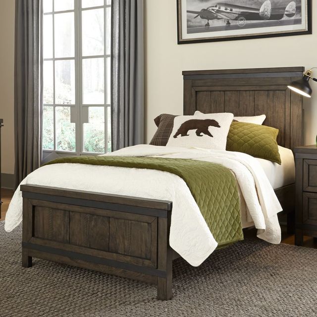 Liberty Furniture Thornwood Hills Rock Beaten Brown Youth Full Panel Bed-1