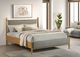 Coaster® Mason Gray/Light Brown Eastern King Upholstered Panel Bed-4