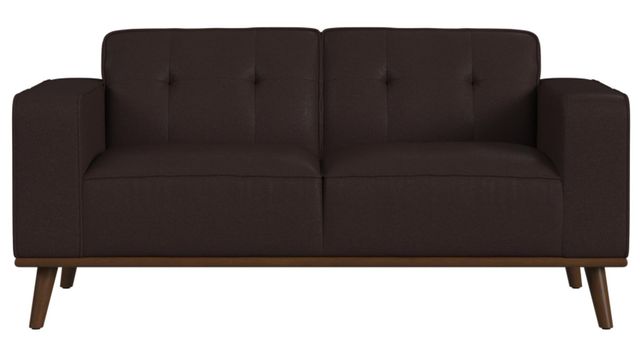Elements International Destiny Pebble Brown Loveseat-3