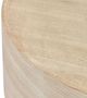 Classic Home Mckenna Travertine Stone 32" Outdoor Round Coffee Table-2