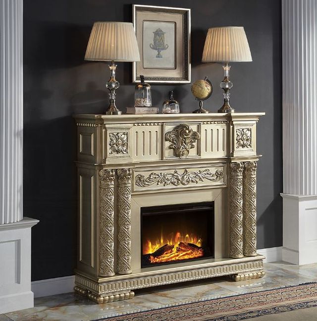 ACME Furniture Vendom Gold Patina Fireplace-1
