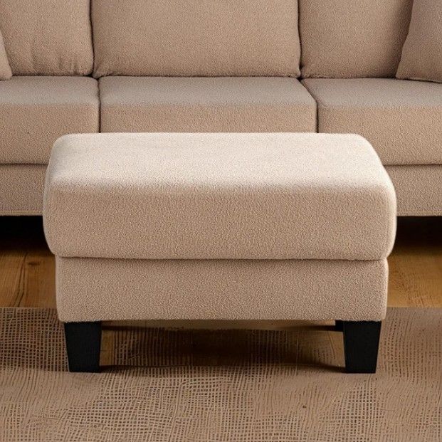 Furniture of America® Cinderford Beige Storage Ottoman-1