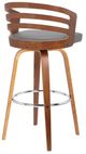 Armen Living Jayden Gray 30" Swivel Bar Stool-1