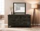 International Furniture Direct Teak Stained Dark Dresser-1