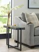 Hammary® Hidden Treasures Gray Altar Glass Top Accent Table with Black Base-1