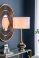 A & B Home Gold/Gray with Drumshade Table Lamp-3