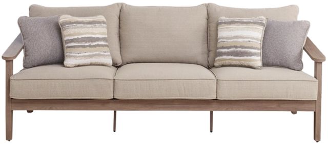 Signature Design by Ashley® Harmony Headlands Gray/Natural Fabric/Wooden Outdoor Sofa-2