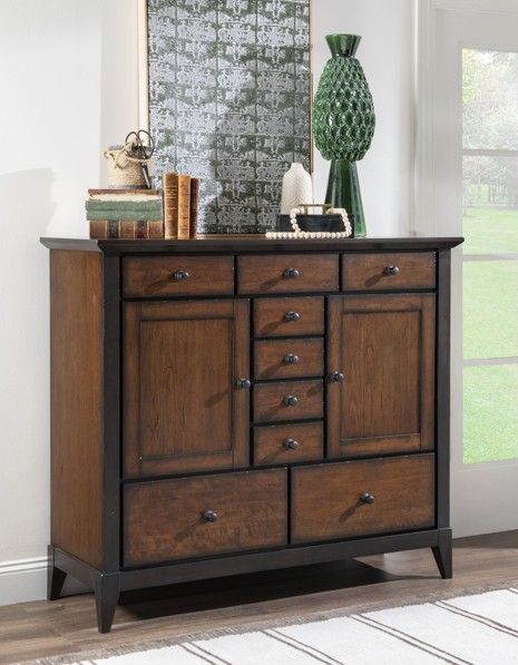 Legacy Classic Fenmore Dark Mocha/Distressed Cherry Door Drawer Chest-3