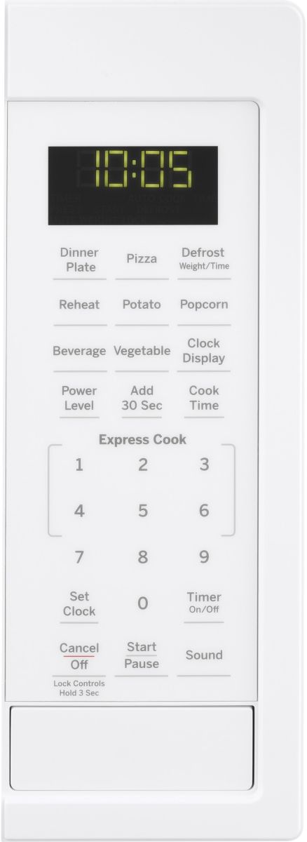 GE® 0.9 Cu. Ft. White Countertop Microwave-3