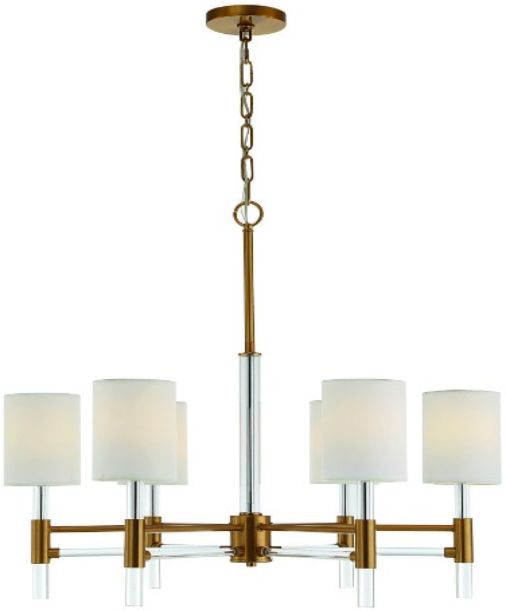 Uttermost® Welkin Warm Brass 6-Light Modern Chandelier-0