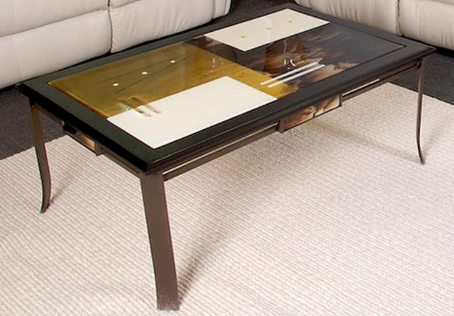 Forge Design Oasis Stain Glass Coffee Table-0