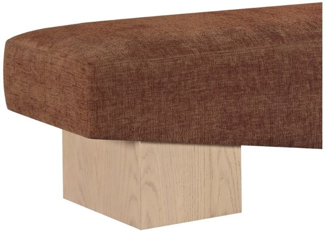 Meridian Furniture Alora Cognac/Natural Upholstered Bench-3