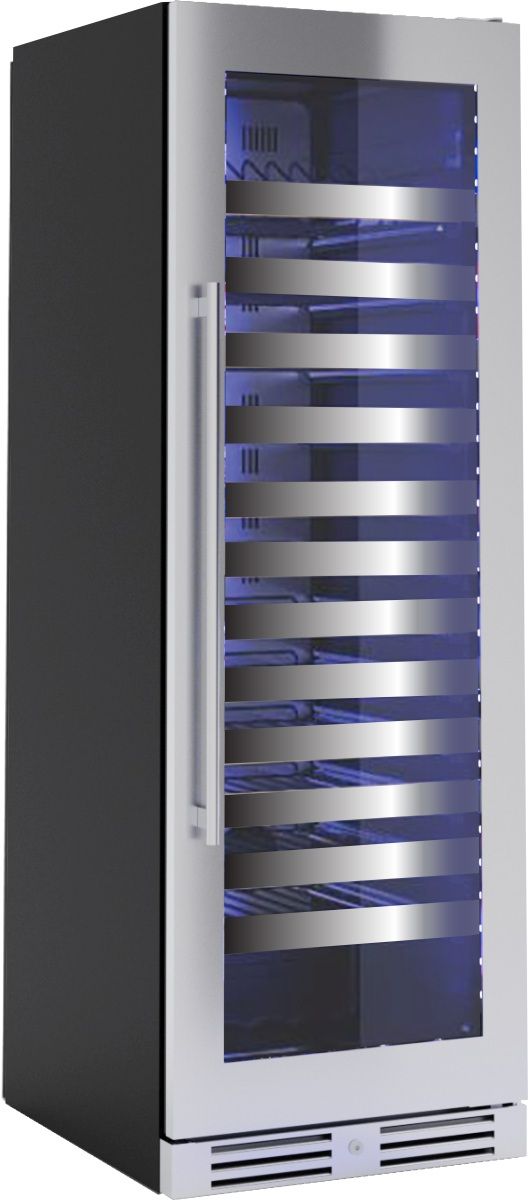 XO 24" 15 Cu. Ft. Fingerprint Resistant Stainless Steel Single Zone Wine Column with Glass Door-1