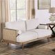 Furniture of America® Alesund Beige/Light Oak Loveseat-1