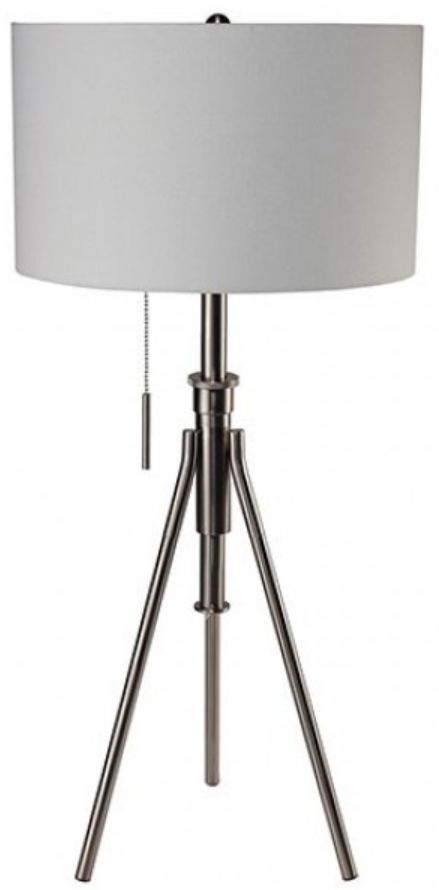 Furniture of America® Zaya Brushed Steel Table Lamp-0