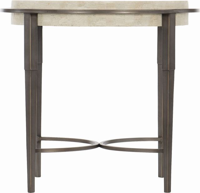 Bernhardt Barclay Antique Pewter Side Table-3