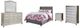 Signature Design by Ashley® Coralayne 5-Piece Silver Full Upholstered Panel Youth Bed Set-1