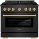 ZLINE Paramount 36" 5.2 cu. ft. Black Satin Stainless Steel Paramount Dual Fuel Range with 6 Burner DuoPro™ Cooktop and Electric Convection Oven-0
