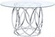 Elements International Merlin Glass Top Dining Table with Chrome Base-0