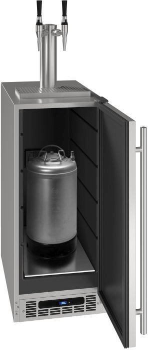 U-Line® 3.6 Cu. Ft. Stainless Steel Beer Cooler/Kegerator-2