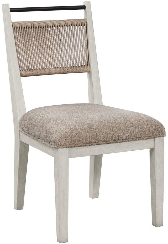 Bernards Trilogy Camel/Vanilla Rope Back Side Chair-0