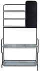 A & B Home Matte Black/Silver Shelf-1