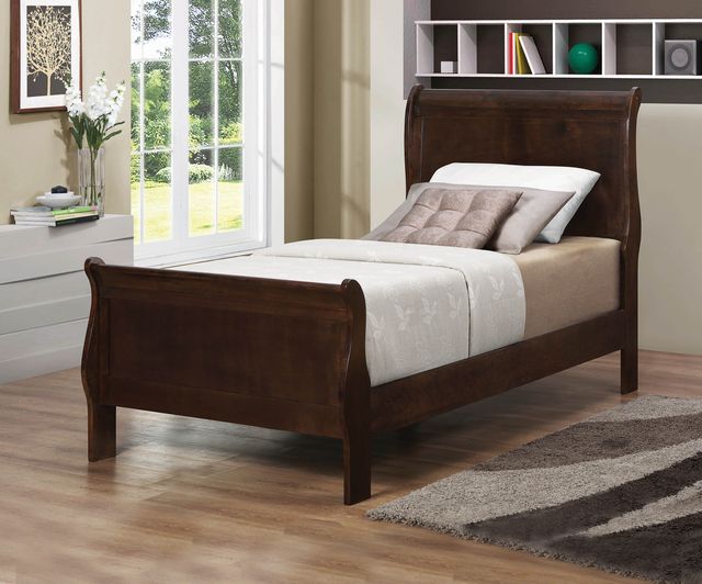Coaster® Louis Philippe Cappuccino Twin Sleigh Bed-1