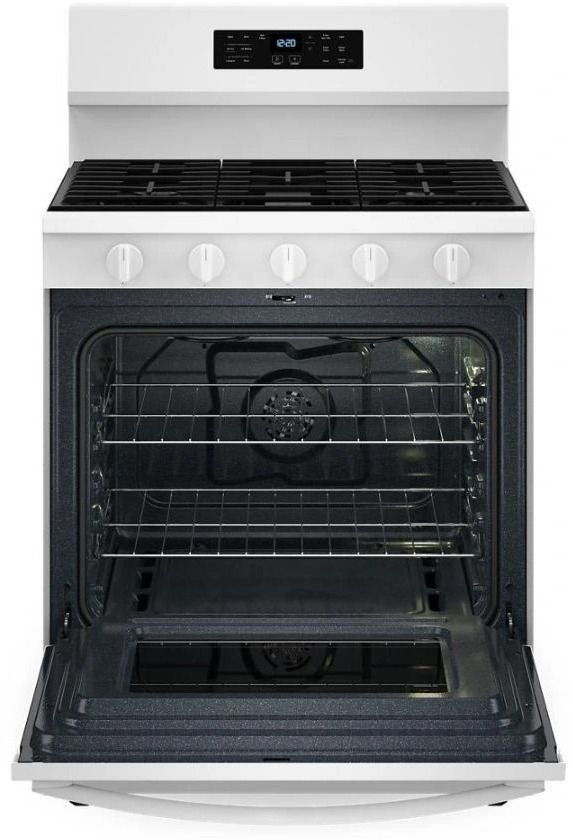 Whirlpool® 30" White Freestanding Gas Range-1