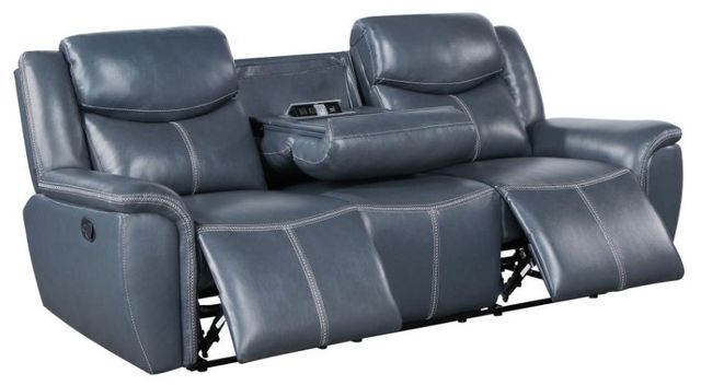 Coaster® Sloane 2-Piece Blue Upholstered Manual Reclining Living Room Set-3
