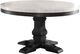 ACME Furniture Nolan Round White Marble Top Dining Table with Salvage Dark Oak Base-0