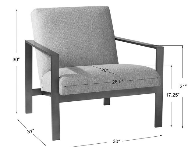 Uttermost® Wills Warm Oatmeal Accent Chair-2