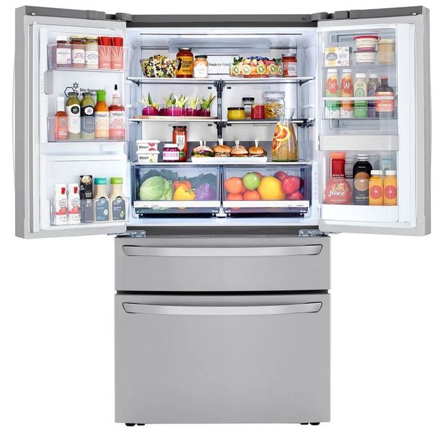 LG 36 in. 22.5 Cu. Ft. PrintProof™ Stainless Steel Counter Depth French Door Refrigerator with CraftIce™-4