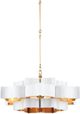 Currey & Company Grand Lotus Comtemoprary Gold Leaf/Sugar White Chandelier-0