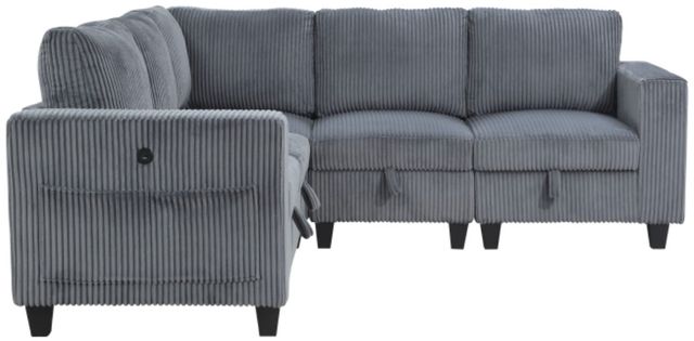 Homelegance® Walterboro 5-Piece Dark Gray L-Shape Sectional with Storage-2