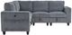 Homelegance® Walterboro 5-Piece Dark Gray L-Shape Sectional with Storage-2