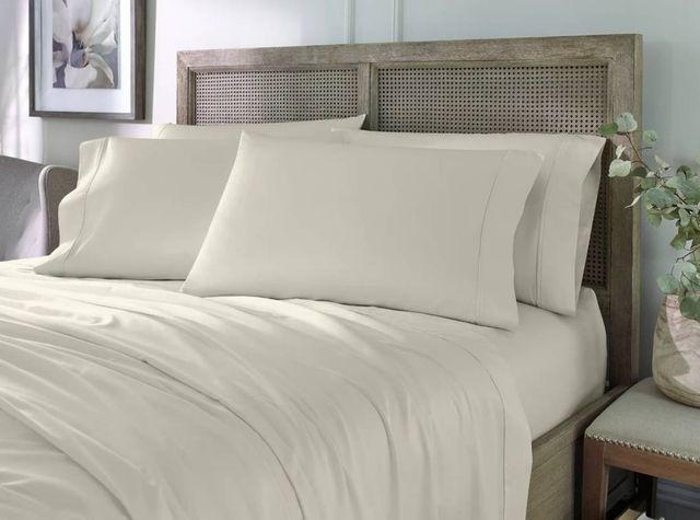 Sleeptone® Eucalyptus 6-Piece Ivory EUCAFIBER™ Flex Head King Sheet Set-2