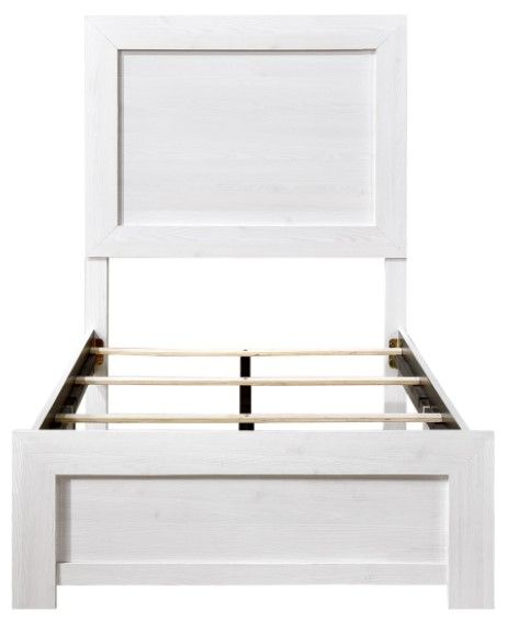 Mazin Furniture Corbin White Twin Panel Bed-3