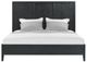 Elements International Versailles Contemporary Black King Panel Bed-1