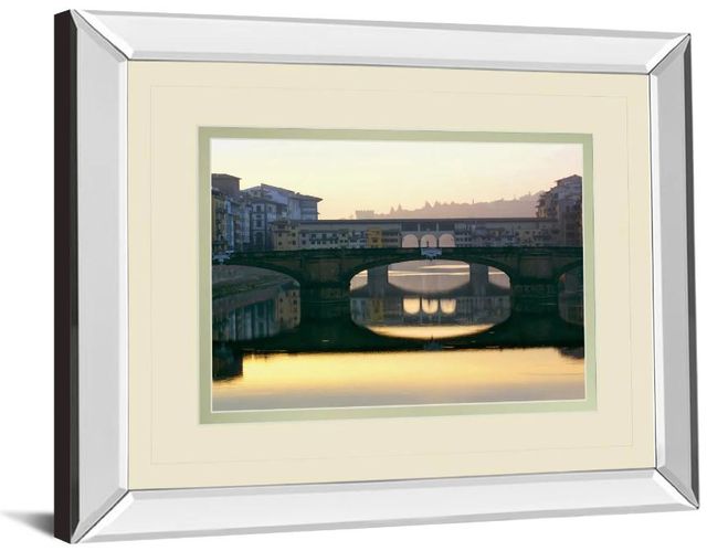 Classy Art Ponte Vecchio by Bill Philip Mirror Framed Wall Art-1