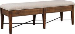 Magnussen Home® Bay Creek Baja Fog/Toasted Nutmeg Upholstered Bench