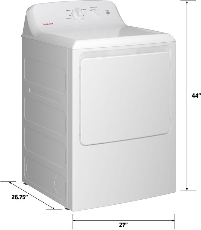 Hotpoint 6.2 Cu. Ft. White Electric Dryer-1