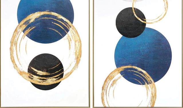 Classy Art 2-Piece HD Print Canvas with Foil Wall Art Set-1