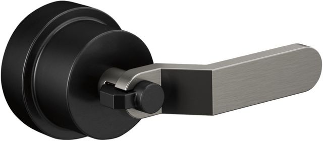 Brizo Litze® Matte Black/Brilliance® Luxe Steel® Pressure Balance Valve Only Trim Industrial Lever Handle Kit-0