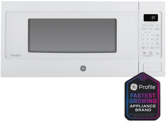 GE Profile™ 1.1 Cu. Ft. White Countertop Microwave-1