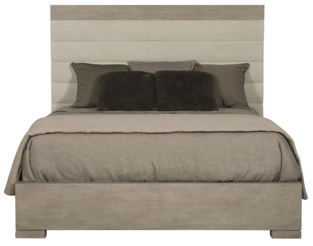 Bernhardt Linea Cerused Greige/Gray Upholstered Queen Panel Bed-2