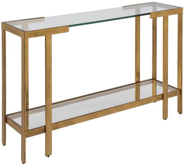Uttermost® Kendrick Gold Leaf Glass Console Table-0