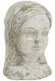 A & B Home Gray Cement Lady Bust Statue with Long Hair-1