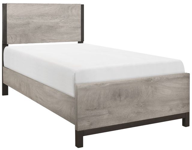 Homelegance® Zephyr Gray Twin Panel Bed-0