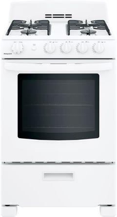 Hotpoint® 24" White Freestanding Gas Range