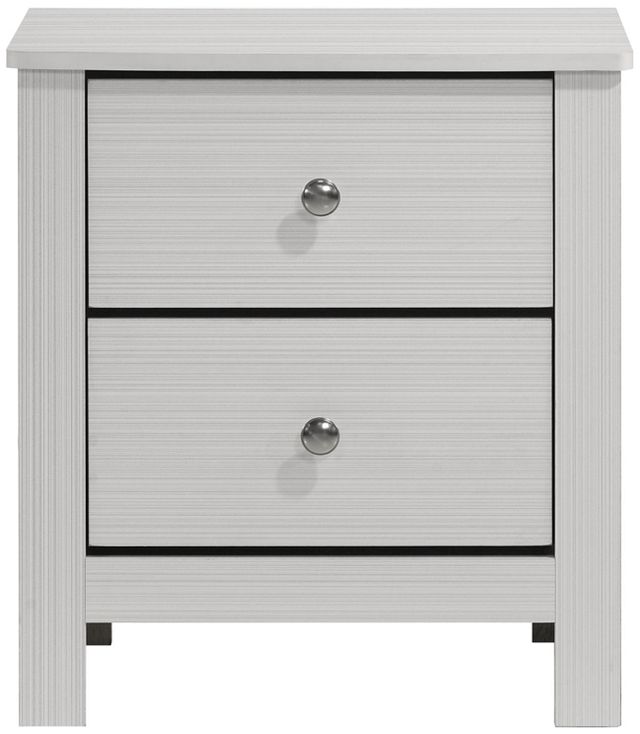 Elements International Sami White Youth Nightstand-3